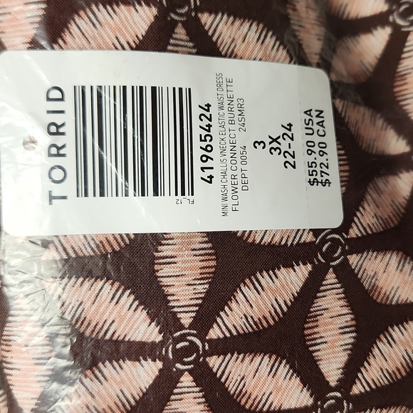 ❤️NWT VINTAGE TORRID MINI CHALLIS POCKETS MACHINE WASH FLORAL DRESS - PLUS SIZE - Picture 7 of 11